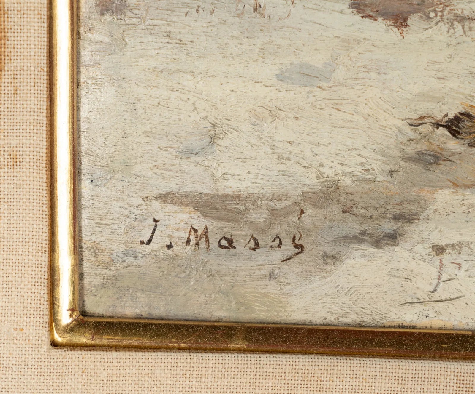 AW481: Impressionist Promenade en Hiver (Walk in Winter) Jean Eugene Julien Masse (1856 - 1950) Oil on Canvas