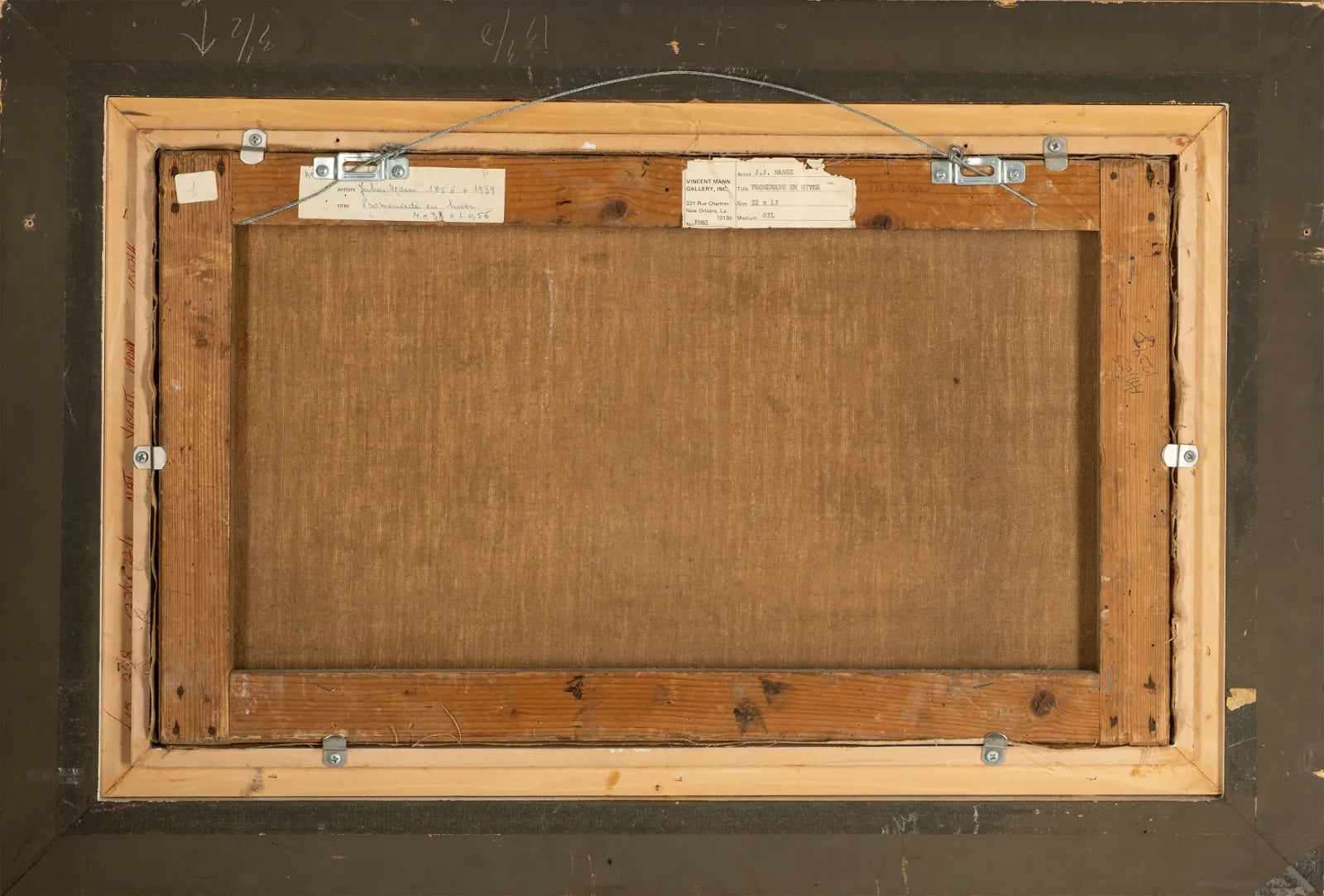 AW481: Impressionist Promenade en Hiver (Walk in Winter) Jean Eugene Julien Masse (1856 - 1950) Oil on Canvas