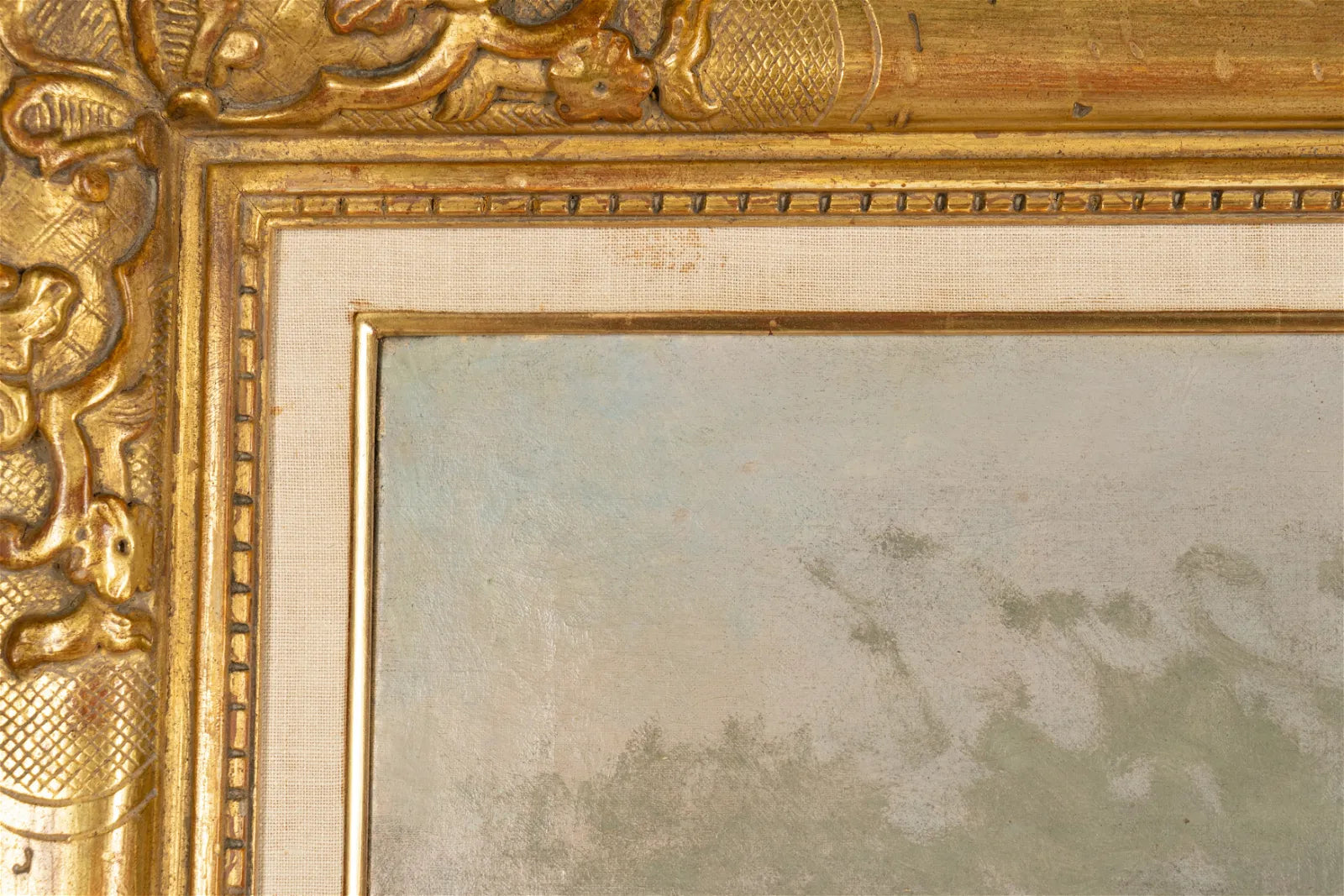 AW481: Impressionist Promenade en Hiver (Walk in Winter) Jean Eugene Julien Masse (1856 - 1950) Oil on Canvas