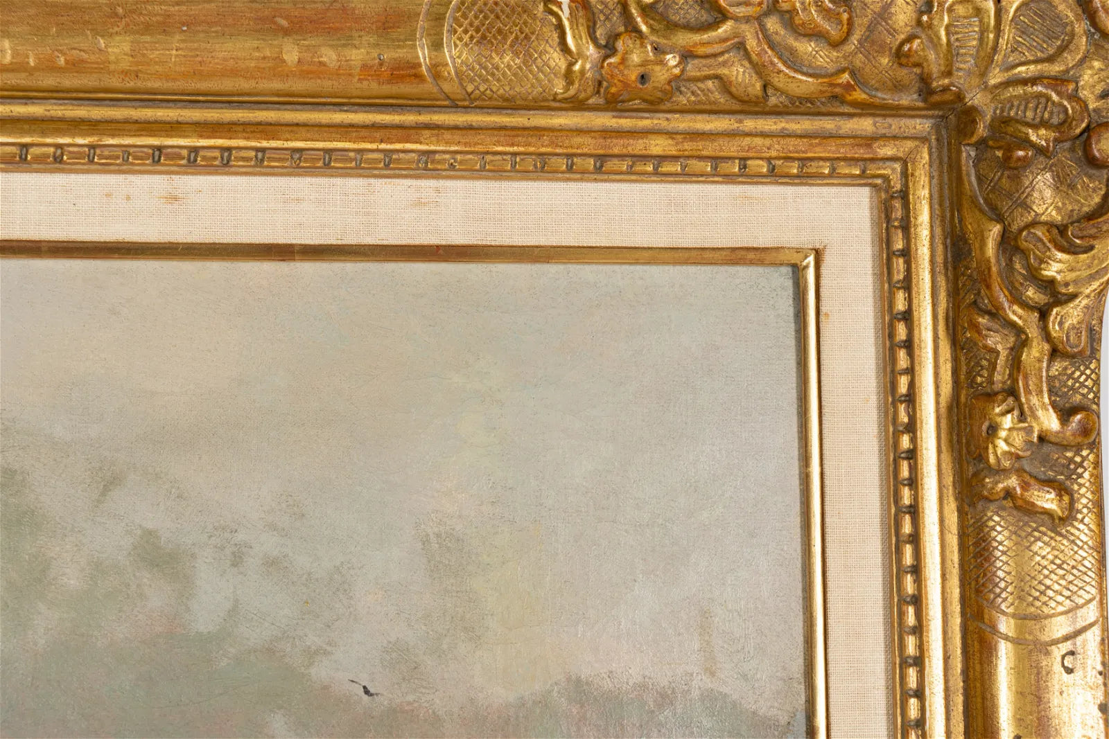 AW481: Impressionist Promenade en Hiver (Walk in Winter) Jean Eugene Julien Masse (1856 - 1950) Oil on Canvas