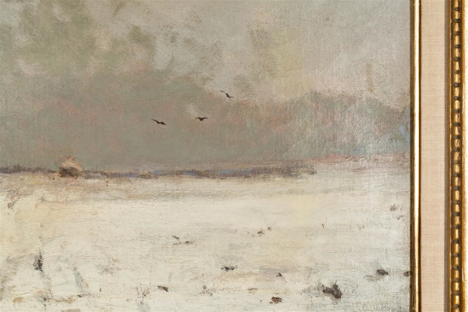 AW481: Impressionist Promenade en Hiver (Walk in Winter) Jean Eugene Julien Masse (1856 - 1950) Oil on Canvas