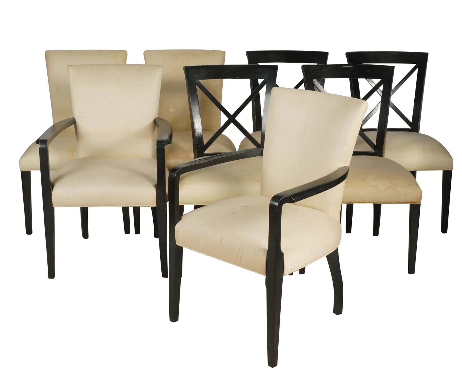 AF2-381: Vintage Mixed Set of 8 Late 20th Century Ralph Lauren for Henredon Dining Chairs