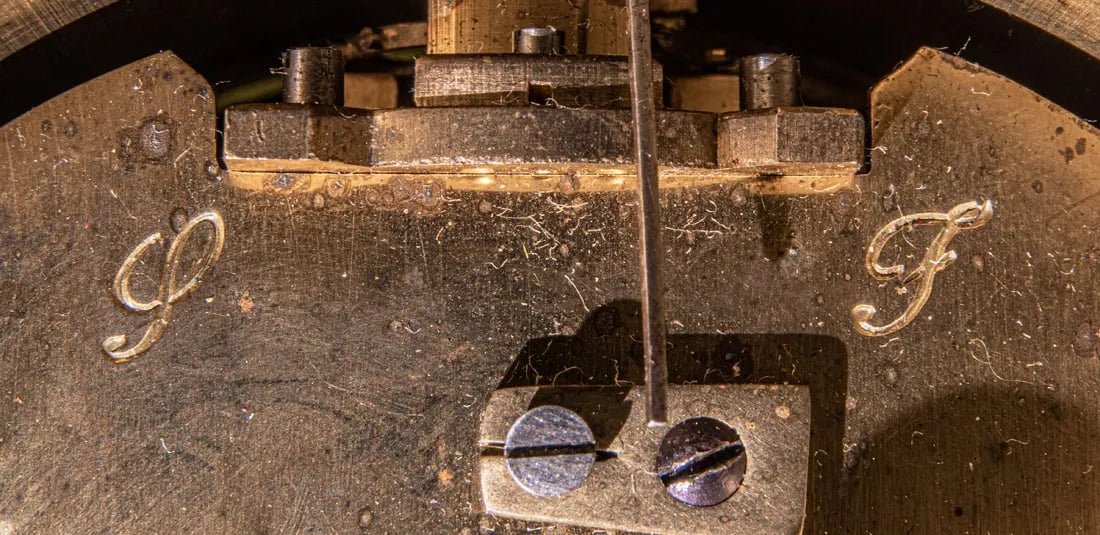 TK2-022: French Chinoiserie Decorated Mantle Clock, Retailed by Mappin & Webb