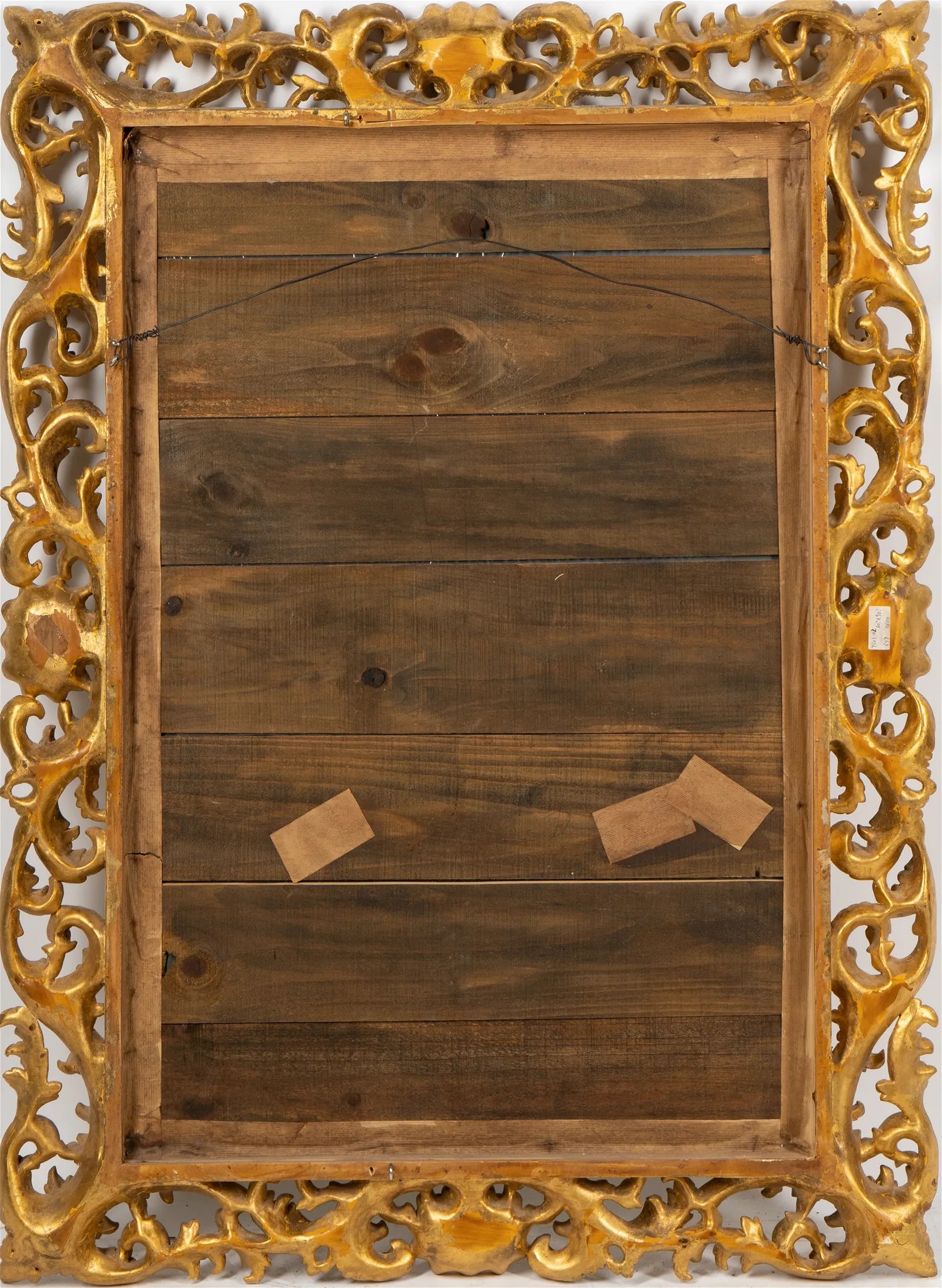 AF7-006: Late 20th Century Italian Baroque Carved Giltwood Wall Mirror