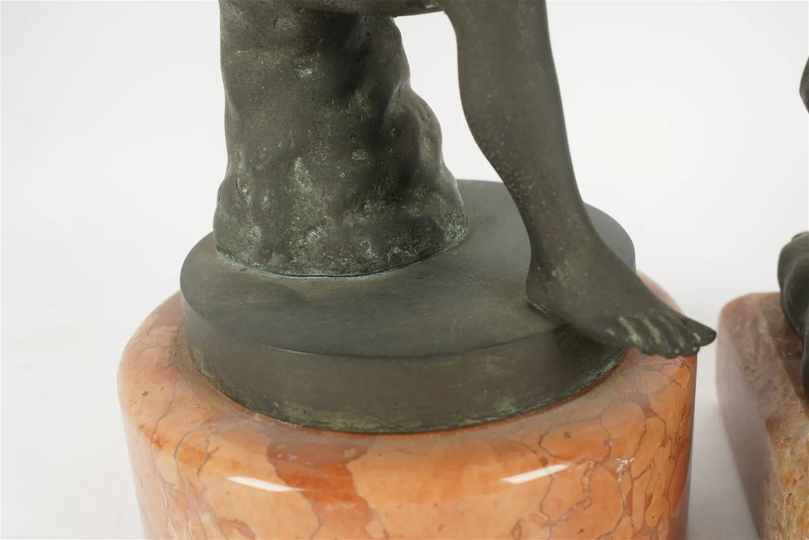 AW11-021: Late 19th Century Grand Tour Patinated Bronze Figure of Boy With Thorn - Seated Male Nude After Greco Roman Antiquity