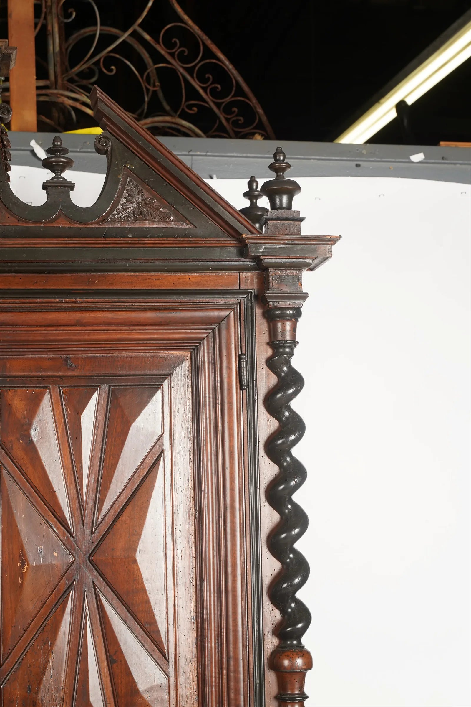 AF3-009: Antique 17th Century French  Henry IV Walnut Meuble A Deux Corps