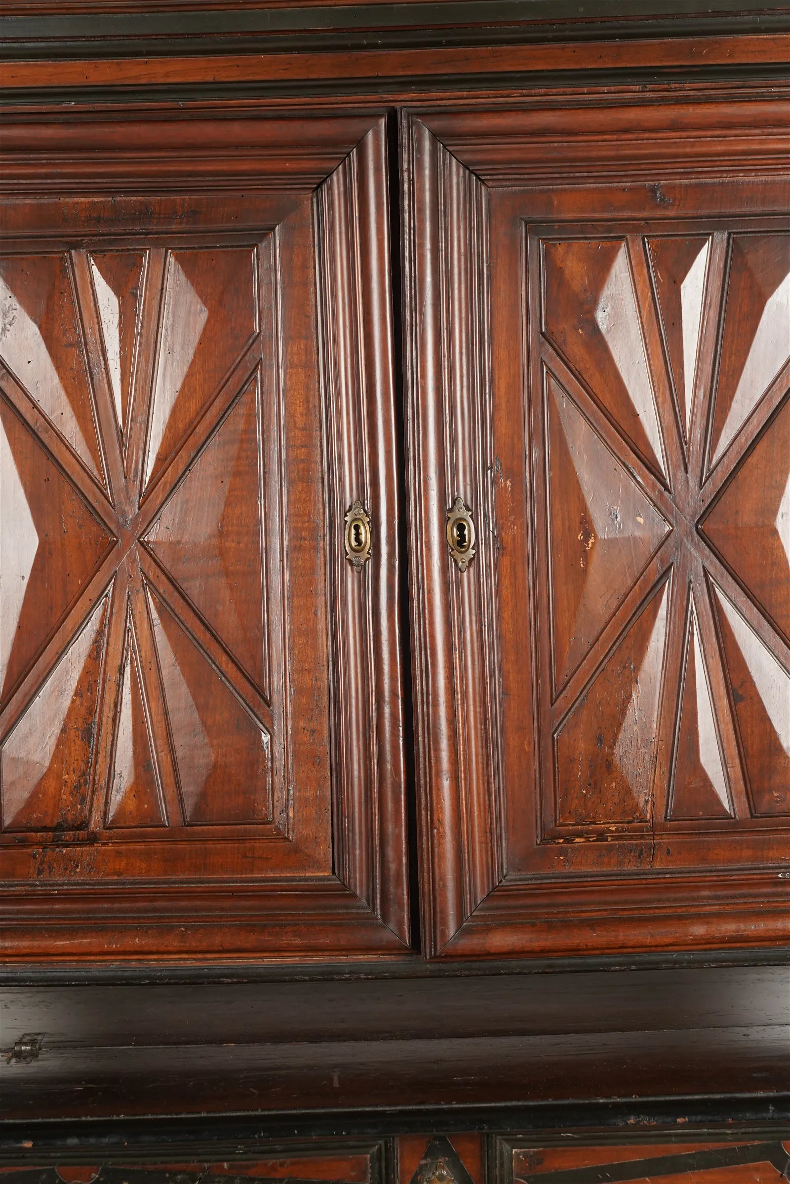 AF3-009: Antique 17th Century French  Henry IV Walnut Meuble A Deux Corps