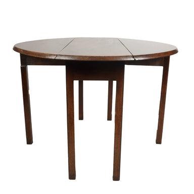 Antique English Georgian Drop Leaf Hunt Table | Work of Man