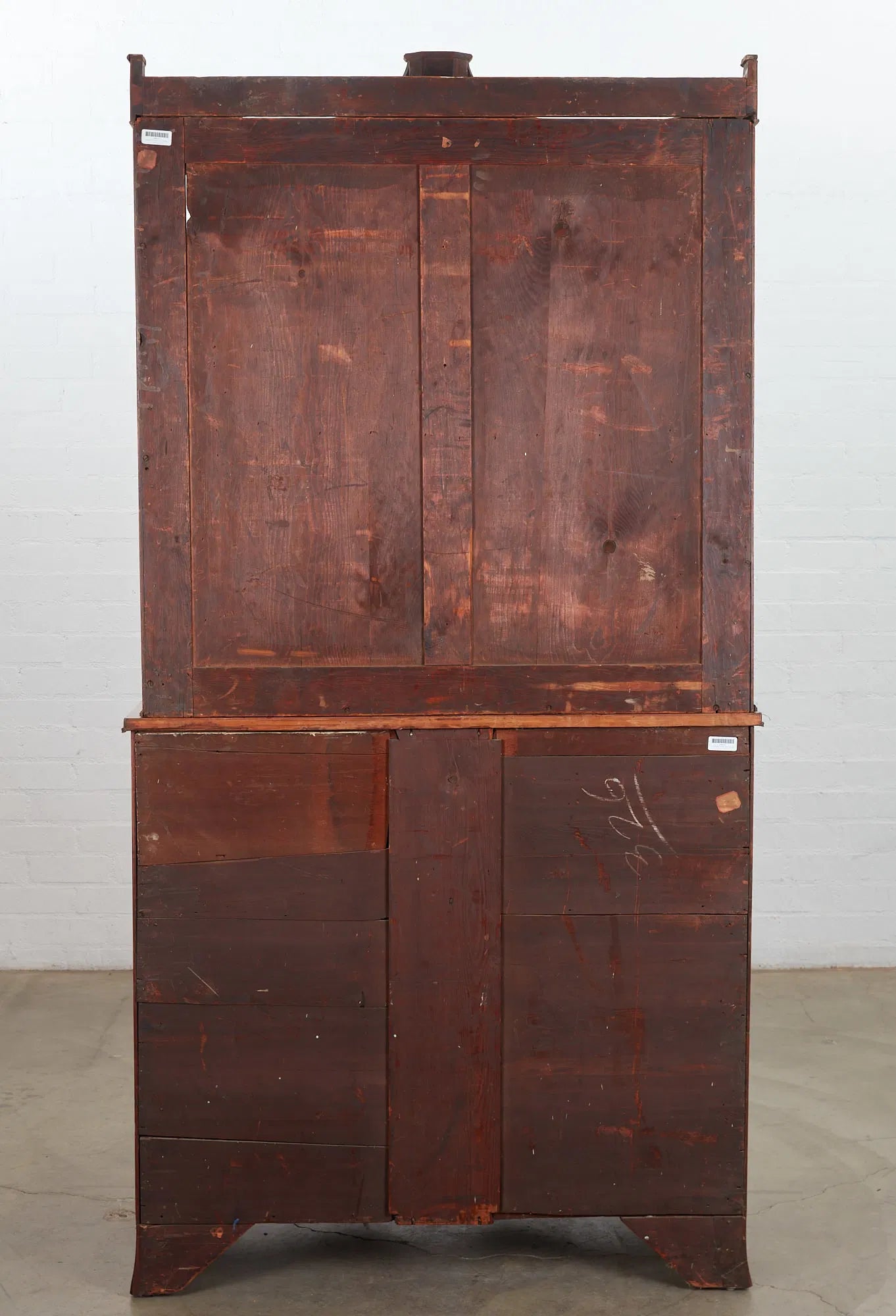 AF5-023: Early 19th Century American Federal Inlaid Mahogany Secretary Bookcase
