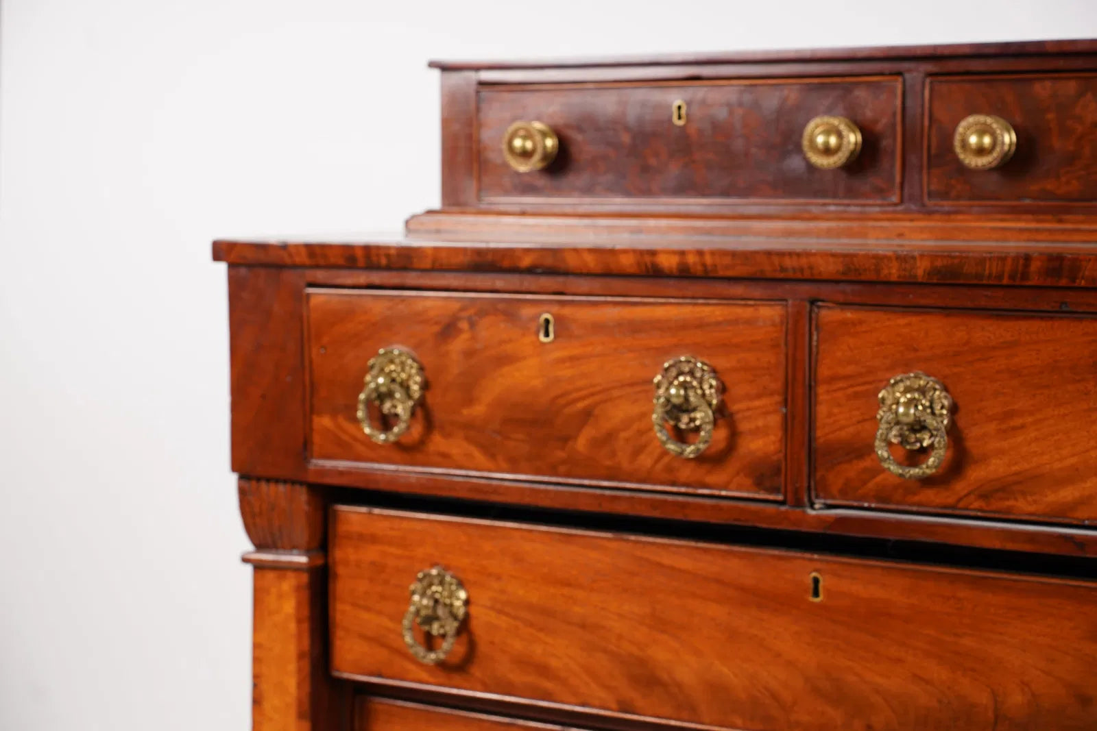AF4-011: Antique American Late Classical Mahogany Chest of Drawers Circa 1840