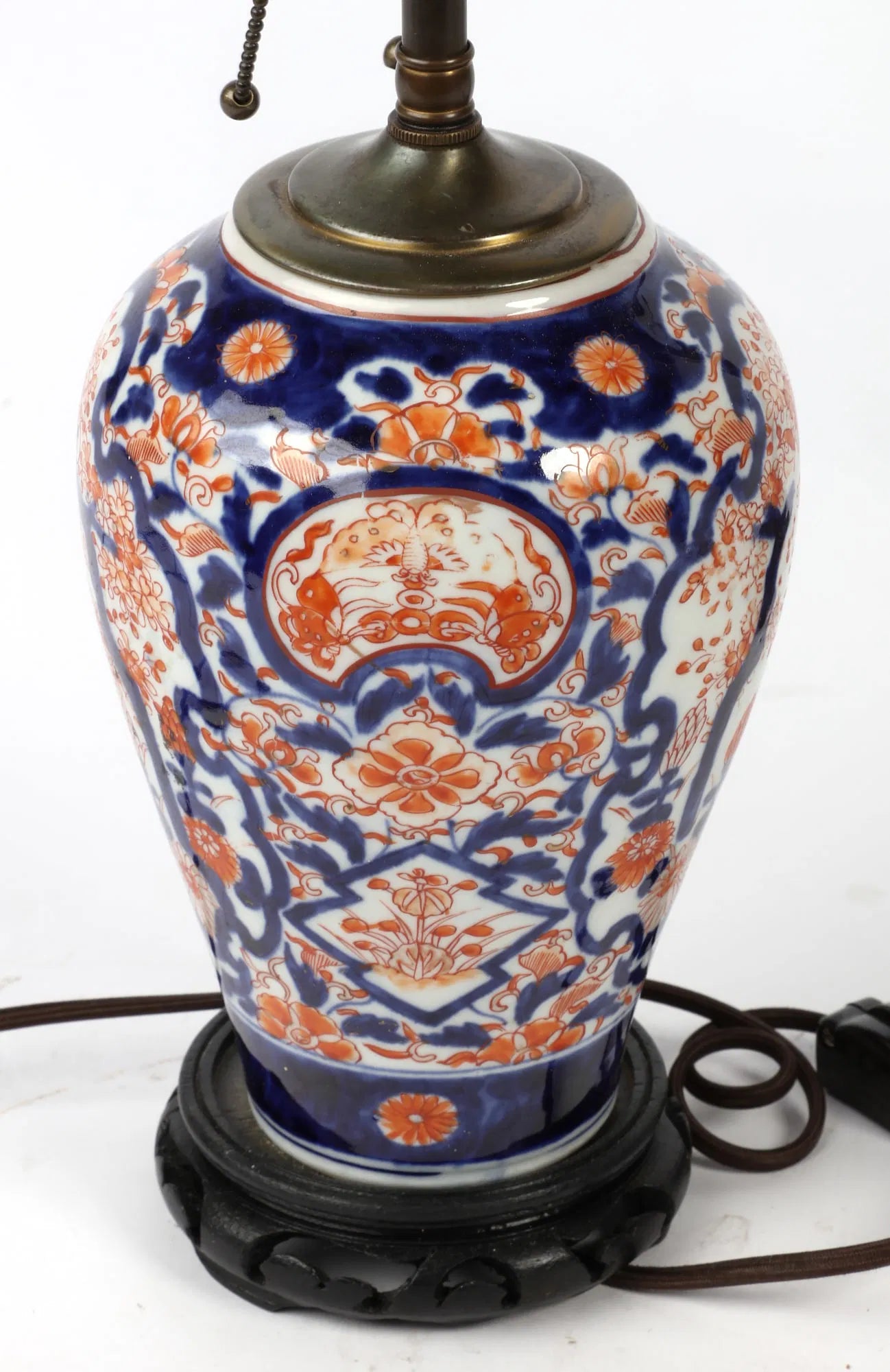 AL2-041: Early 20th Century Japanese Imari Porcelain Vase Table Lamp