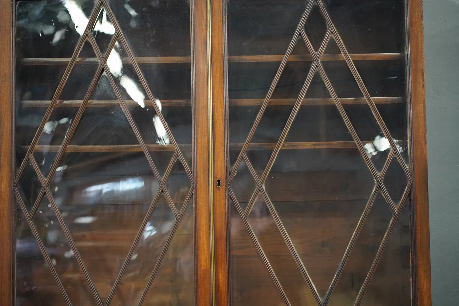 AF5-392: Early 19th Century English Regency Mahogany Secretary Bookcase