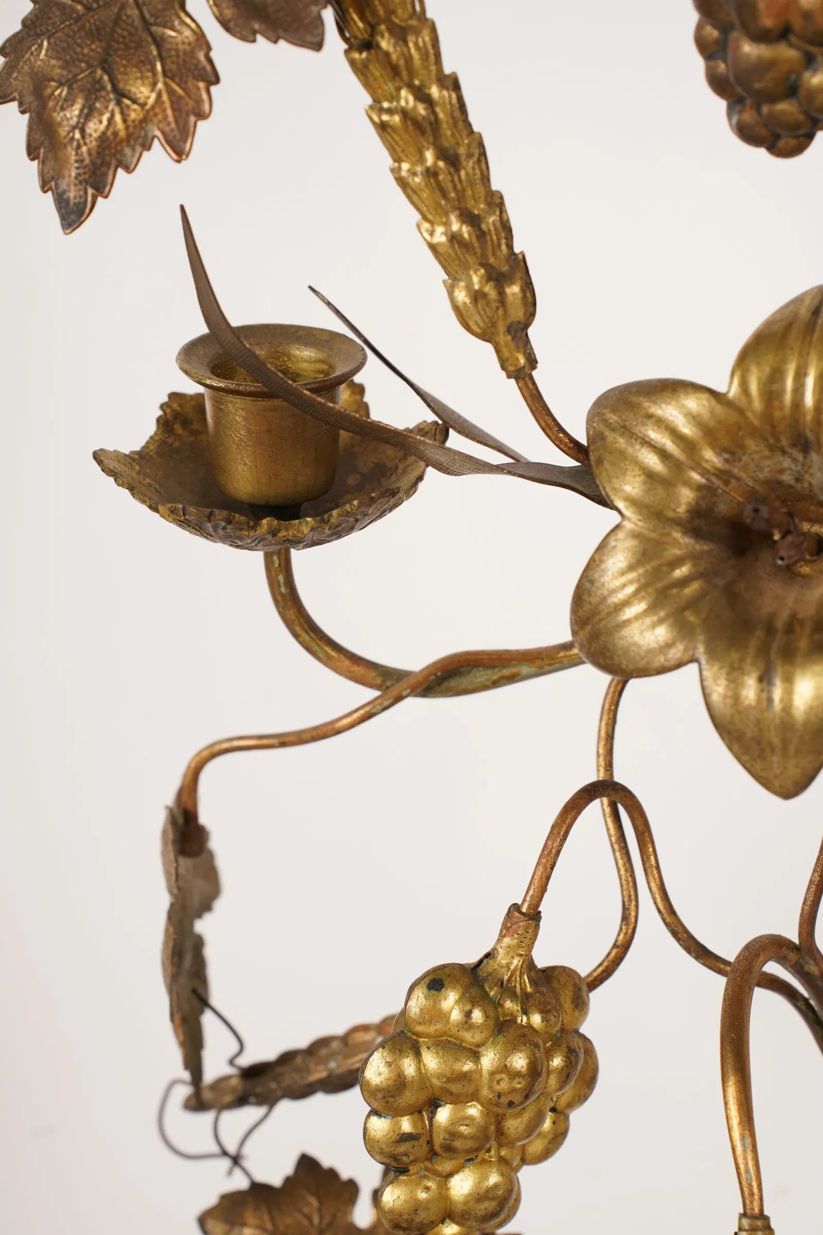 DA2-055: Antique French Seven Light Gilt Brass Candelabra Late 19th Century