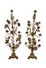 French Tole Seven-Light Gilt Brass Alter Candelabra | Work of Man