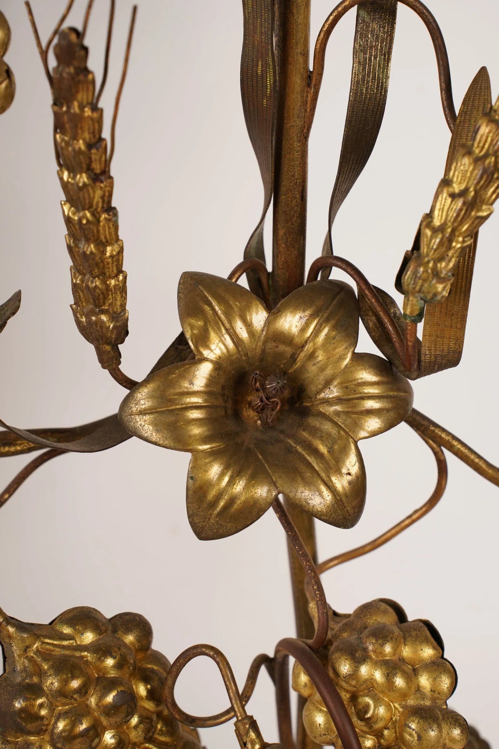 DA2-055: Antique French Seven Light Gilt Brass Candelabra Late 19th Century