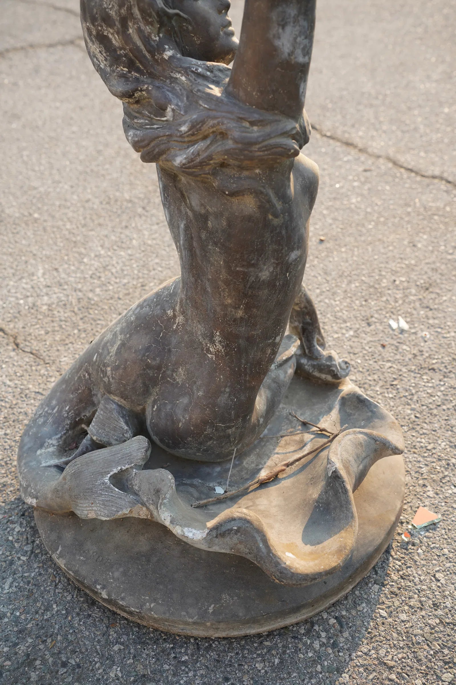 AA4-005: Early 20th Century Figural Mermaid Garden Fountain