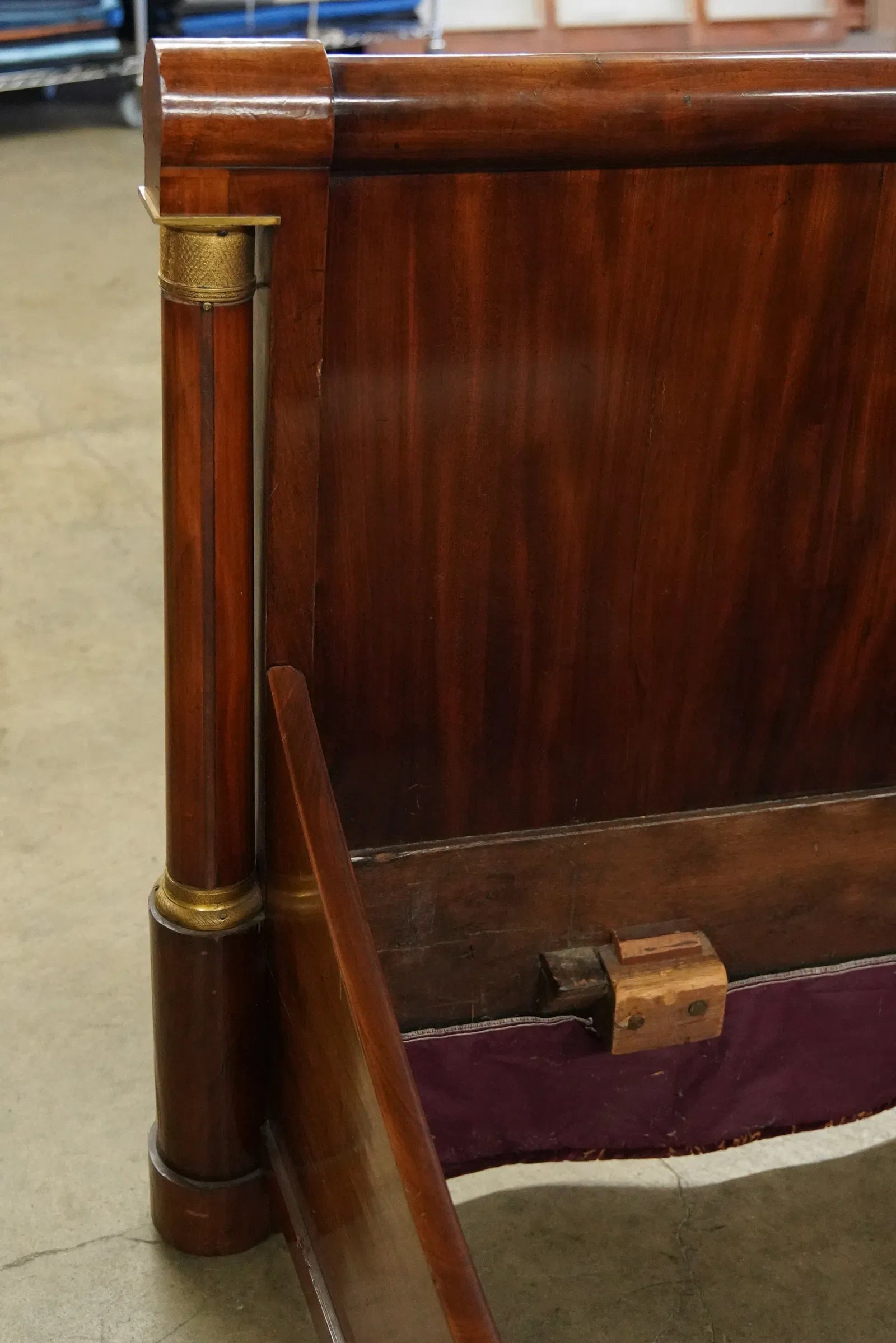 AF6-010: Antique Early 19th Century French Empire Mahogany Bed