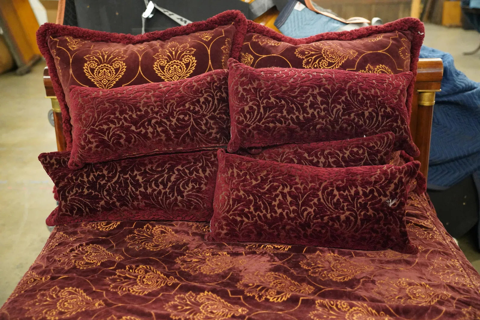 AF6-010: Antique Early 19th Century French Empire Mahogany Bed