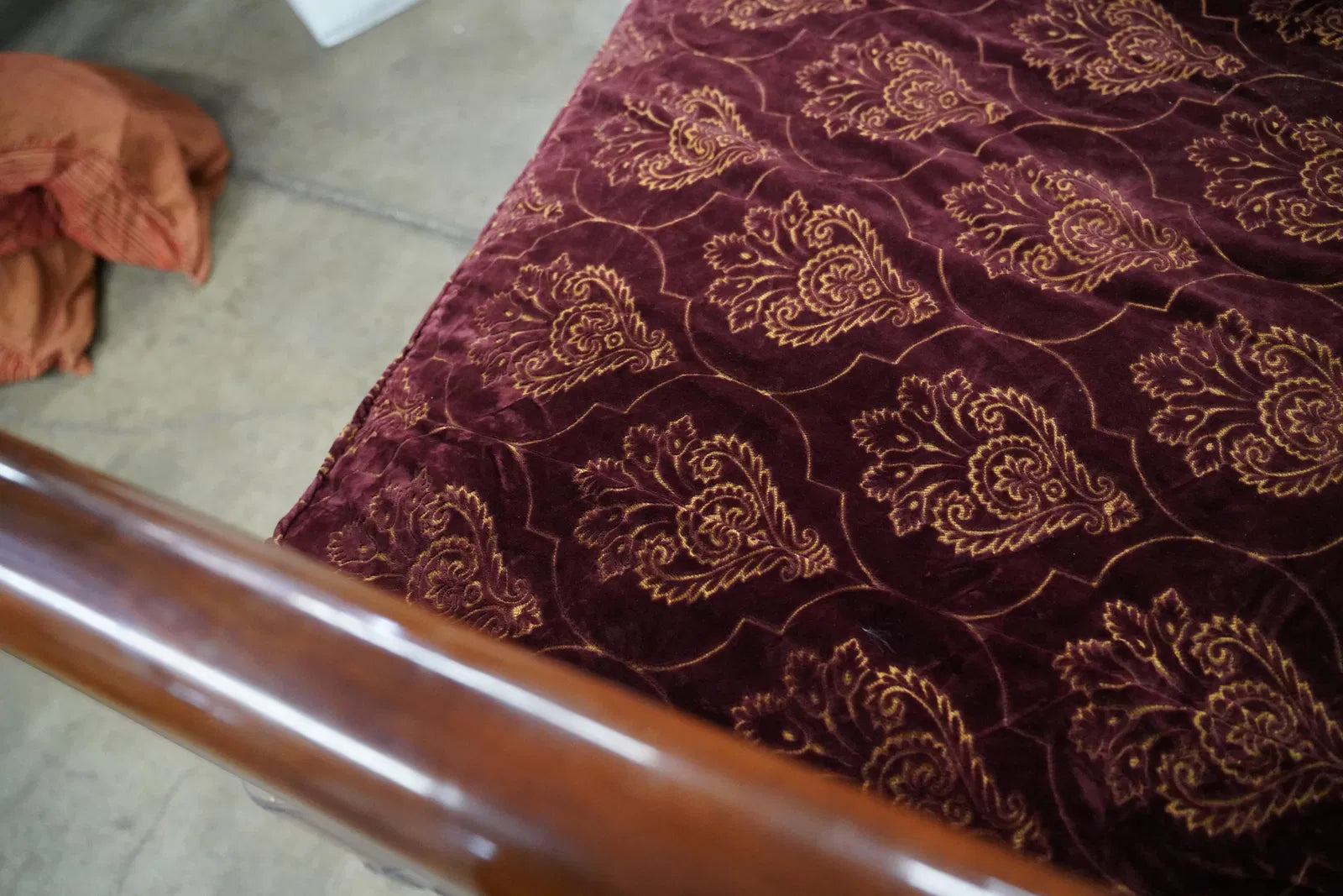 AF6-010: Antique Early 19th Century French Empire Mahogany Bed