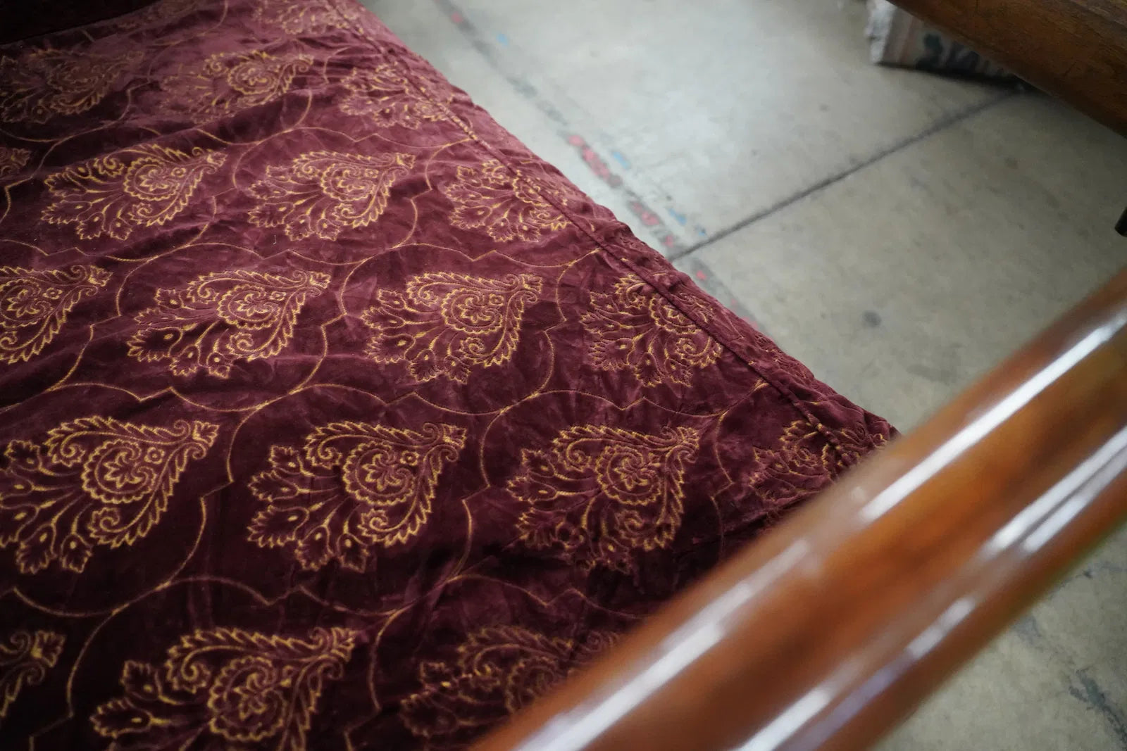 AF6-010: Antique Early 19th Century French Empire Mahogany Bed