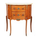 Antique Early 20th C Louis XV Kingwood Demilune Marble Top Petite Commode | Work of Man
