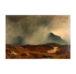 AW808: Late 19th Century Scottish Landscape Oil on Canvas Signed Sinclair