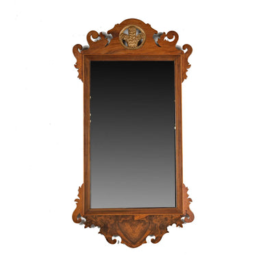 Antique Early 19th Century American Federal Chippendale Style Framed Mirror | Work of Man