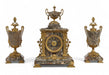 Antique  French Gilt Bronze Marble Mantle Clock and Garniture Set | Work of Man
