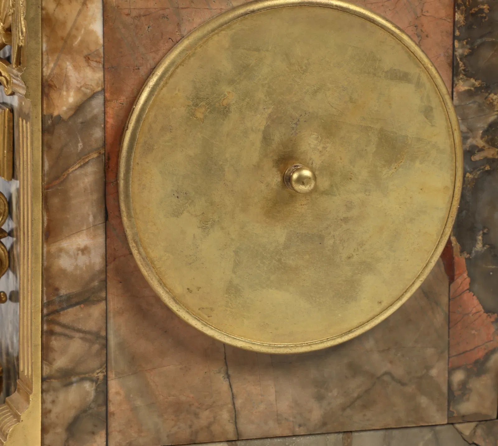 TK2-005: Antique Late 19th Century French Gilt Bronze Marble Mantle Clock and Garniture Set