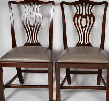 Early 19th C English Chippendale  Side Chairs | Work of Man