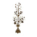 Antique French Brass Opaline Glass Flower Candelabra | Work of Man