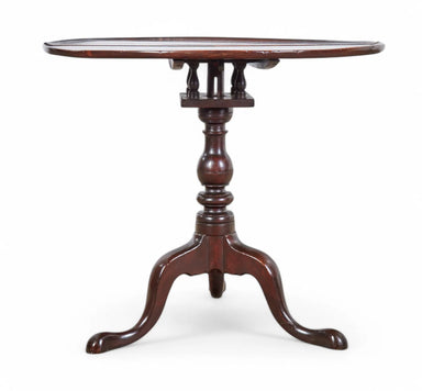 Antique George III Mahogany Tilt Top Tripod Table Late 18th Century | Work of Man