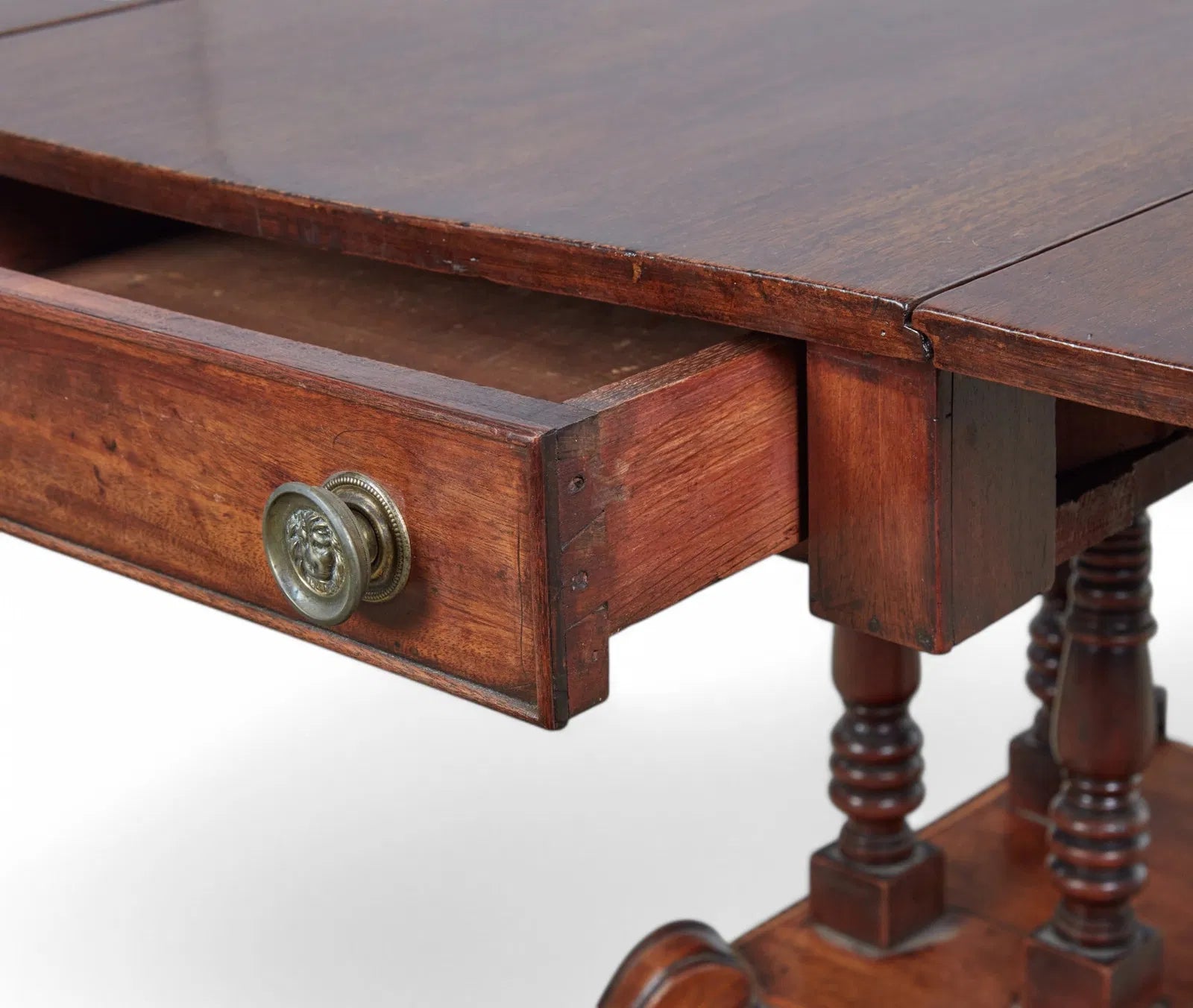 AF1-434: Antique English Regency Drop Leaf Game Table Early 19th Century