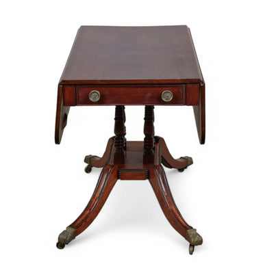 Antique English Regency Drop Leaf Game Table Early 19th Century | Work of Man