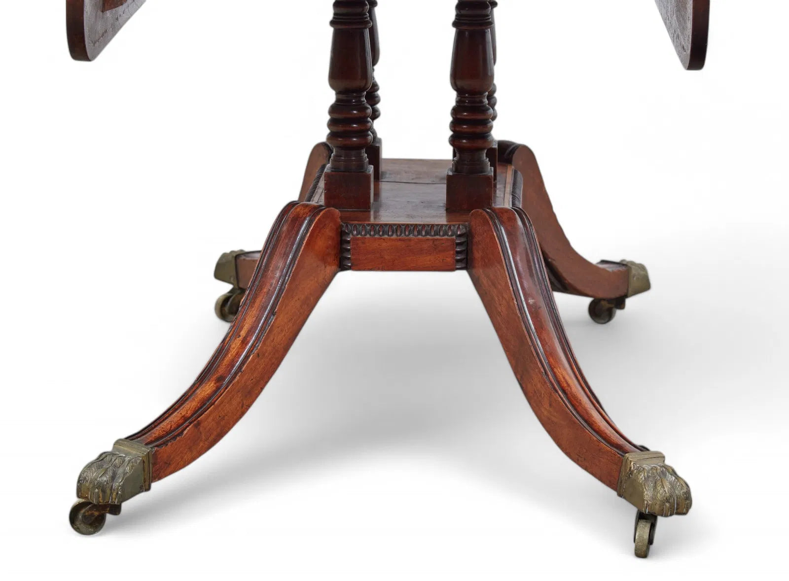 AF1-434: Antique English Regency Drop Leaf Game Table Early 19th Century