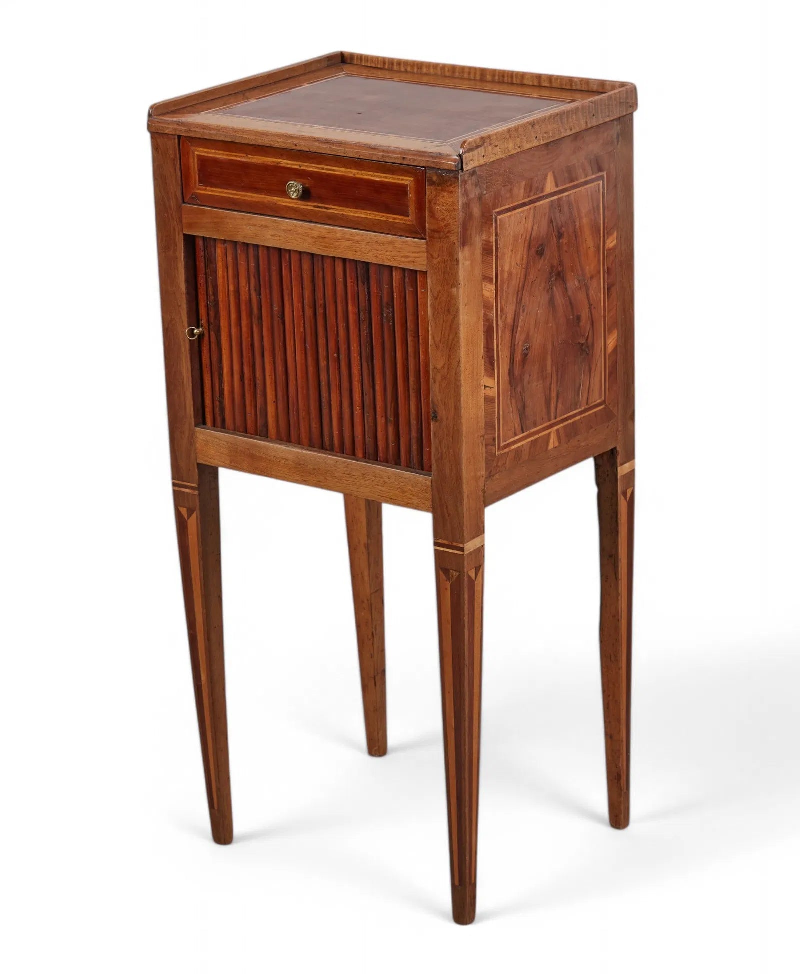 AF3-039: Antique French Directoire Inlaid Walnut Commode Early 19th Century