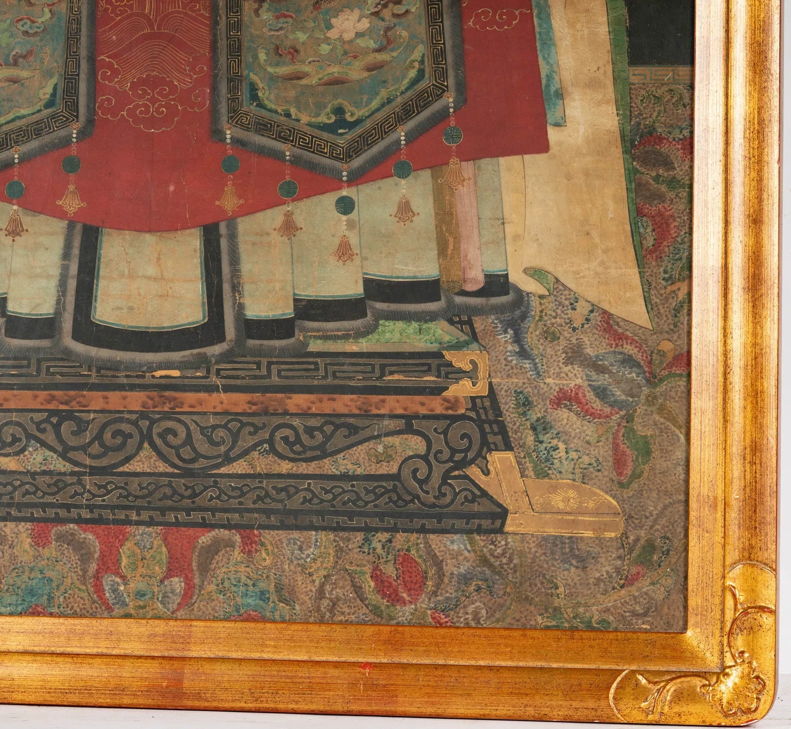 AW6-008: Antique Chinese Scroll Painting of an Elder Late 19th Century