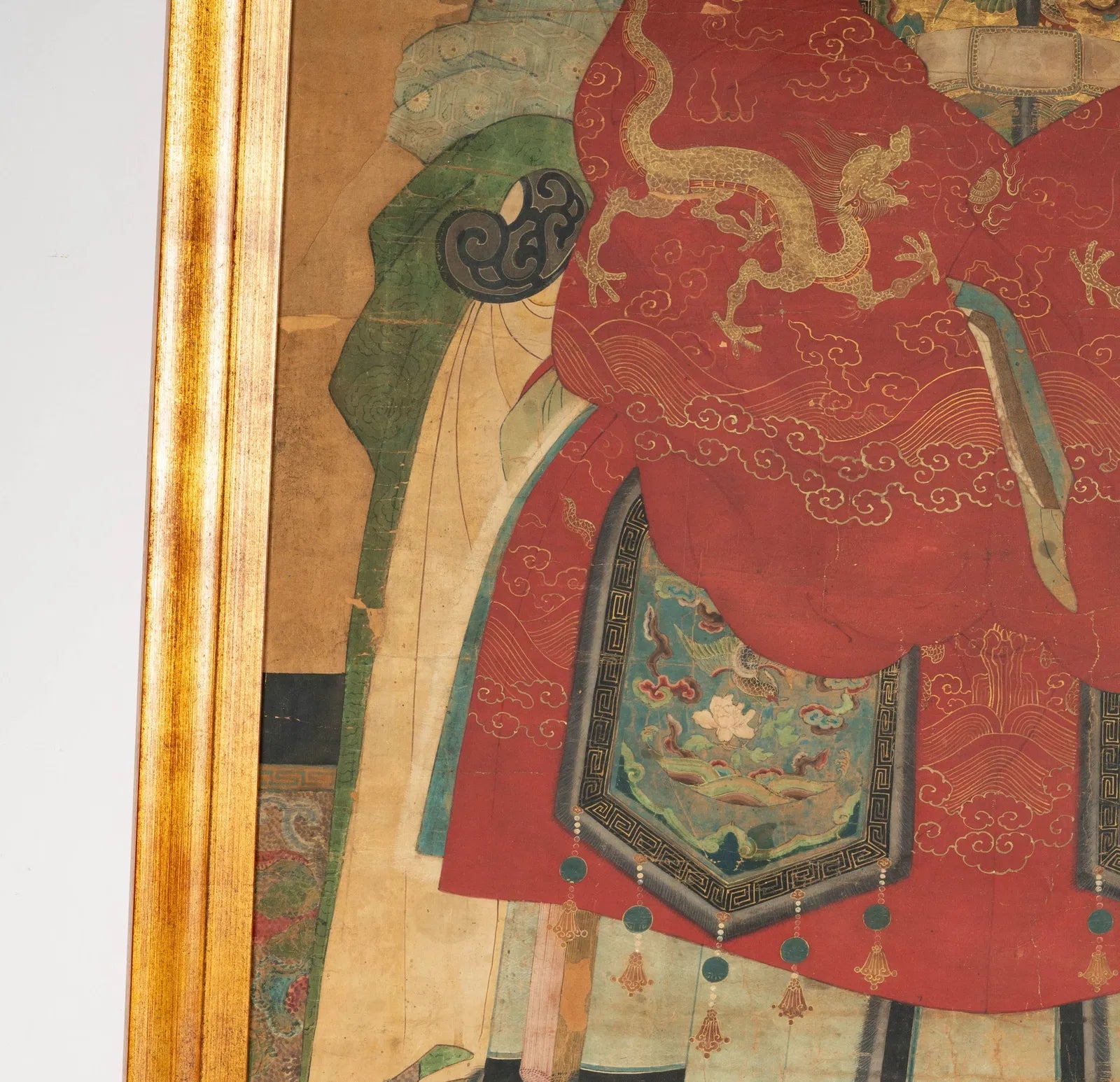 AW6-008: Antique Chinese Scroll Painting of an Elder Late 19th Century