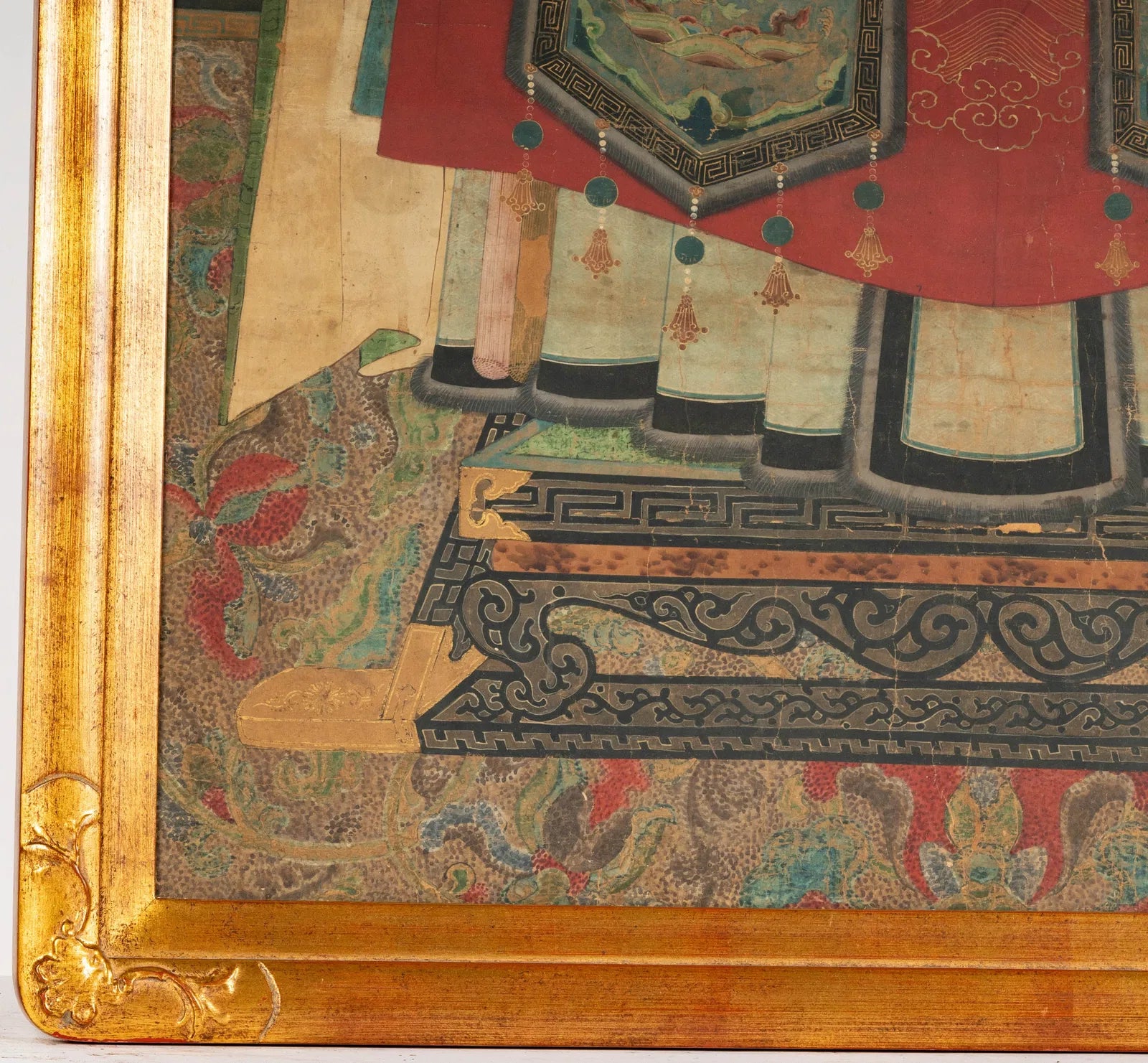 AW6-008: Antique Chinese Scroll Painting of an Elder Late 19th Century