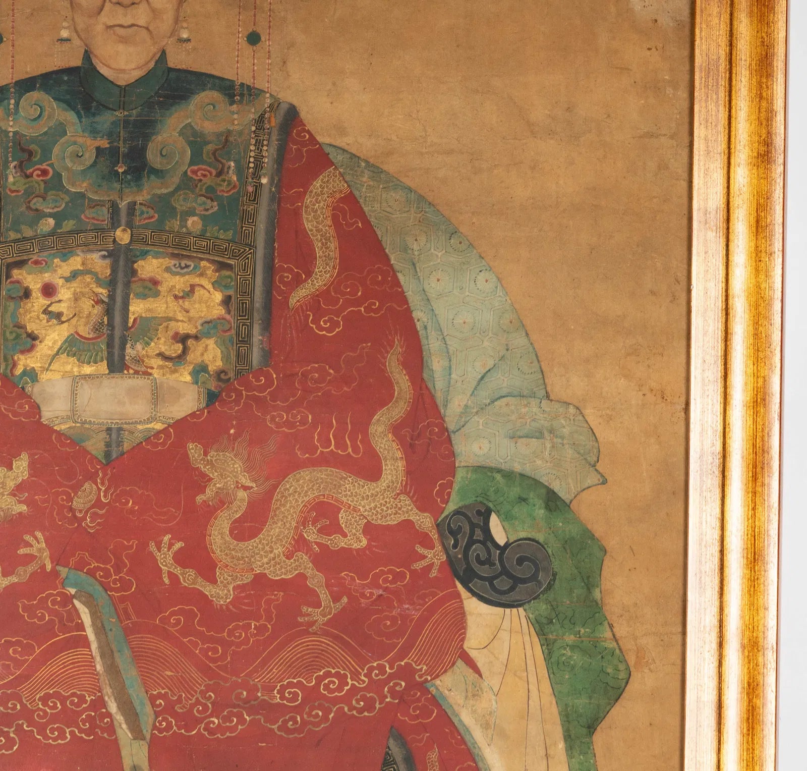 AW6-008: Antique Chinese Scroll Painting of an Elder Late 19th Century