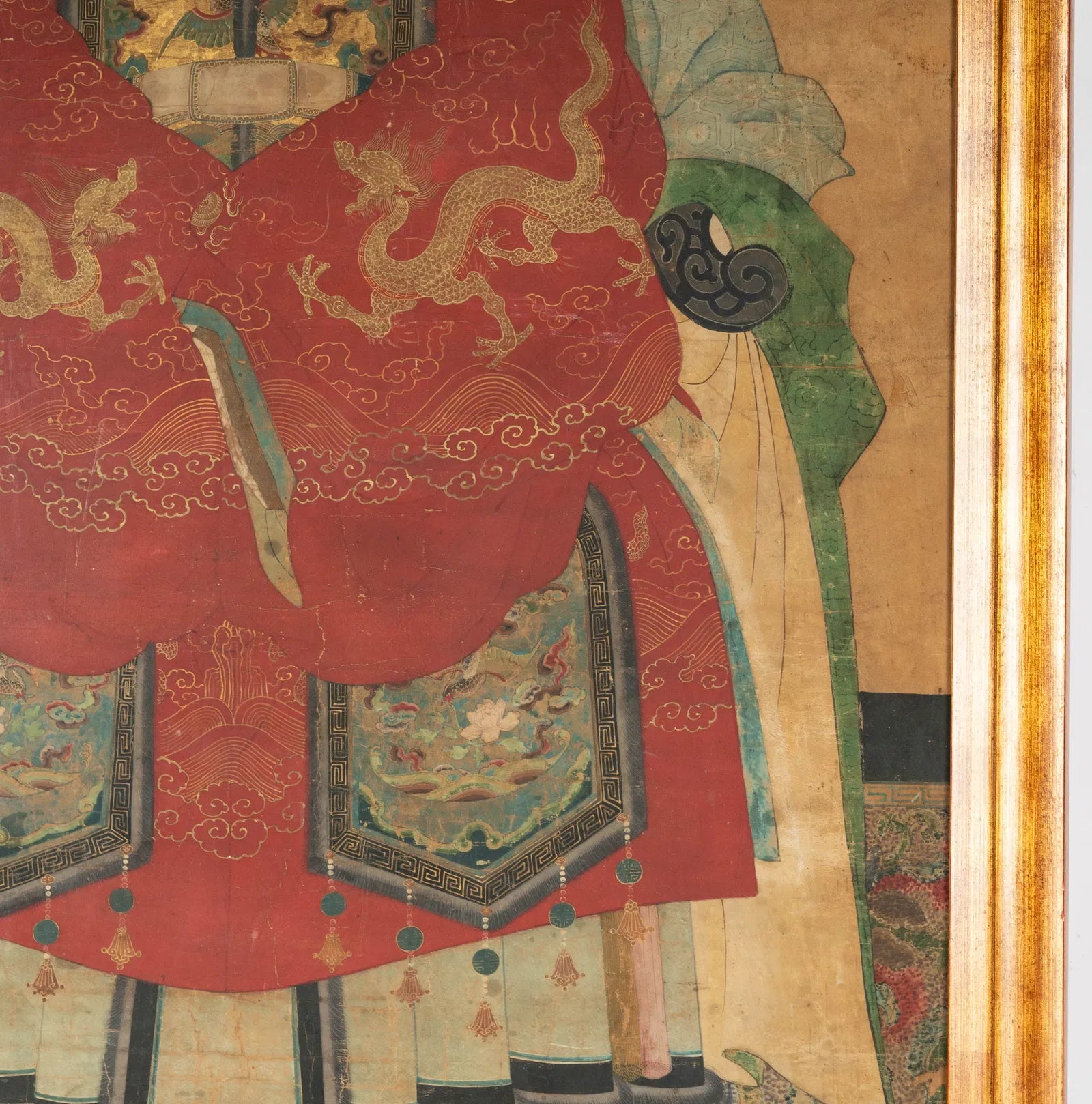 AW6-008: Antique Chinese Scroll Painting of an Elder Late 19th Century