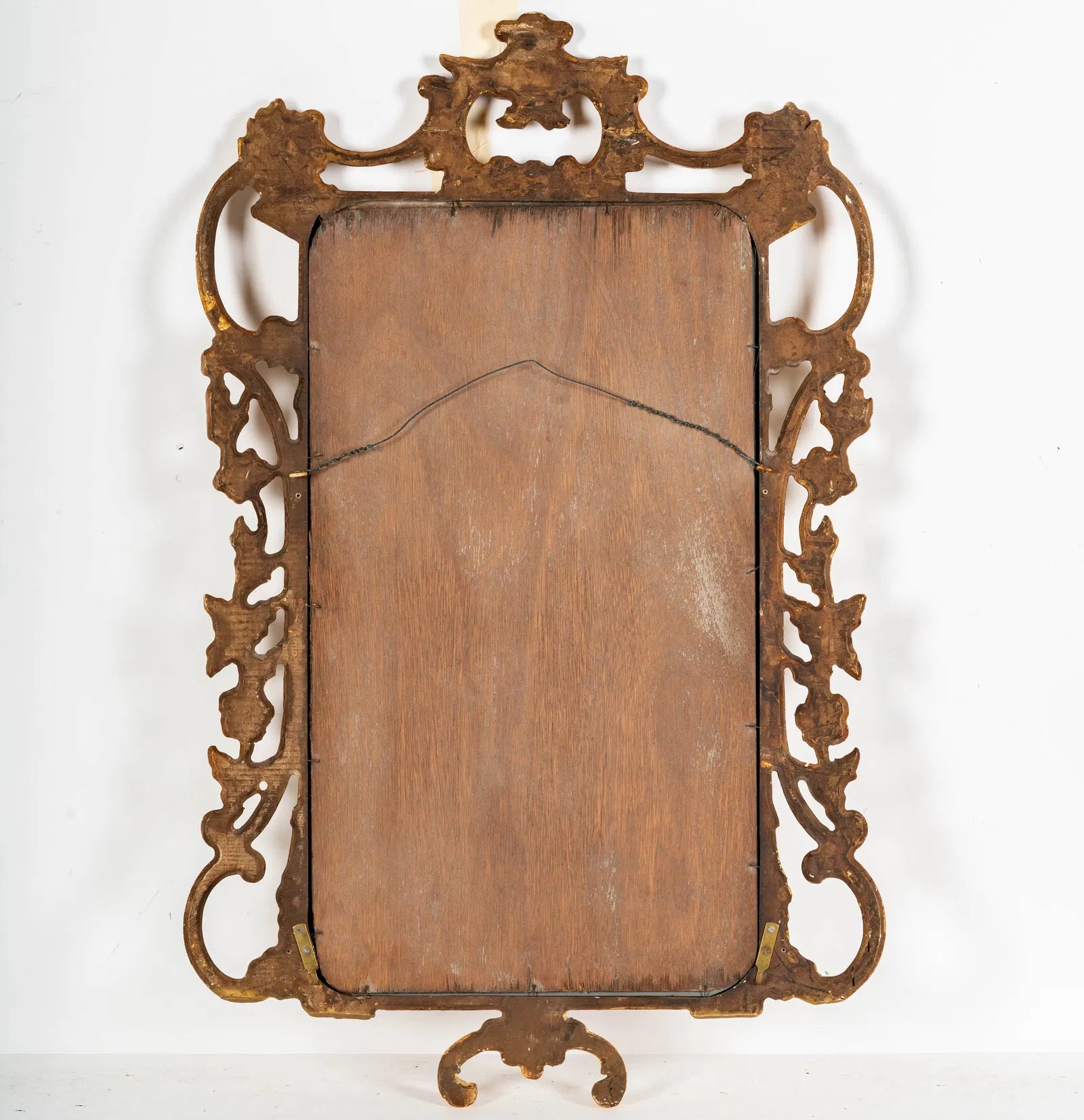 AF7-015: Antique Italian Rococo Style Carved Giltwood Mirror Early 20th Century