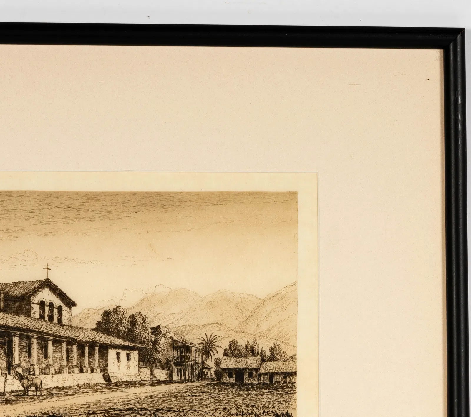 AW7-050: Henry Chapman Ford San Luis Obispo Signed Antique Etching Dated 1883