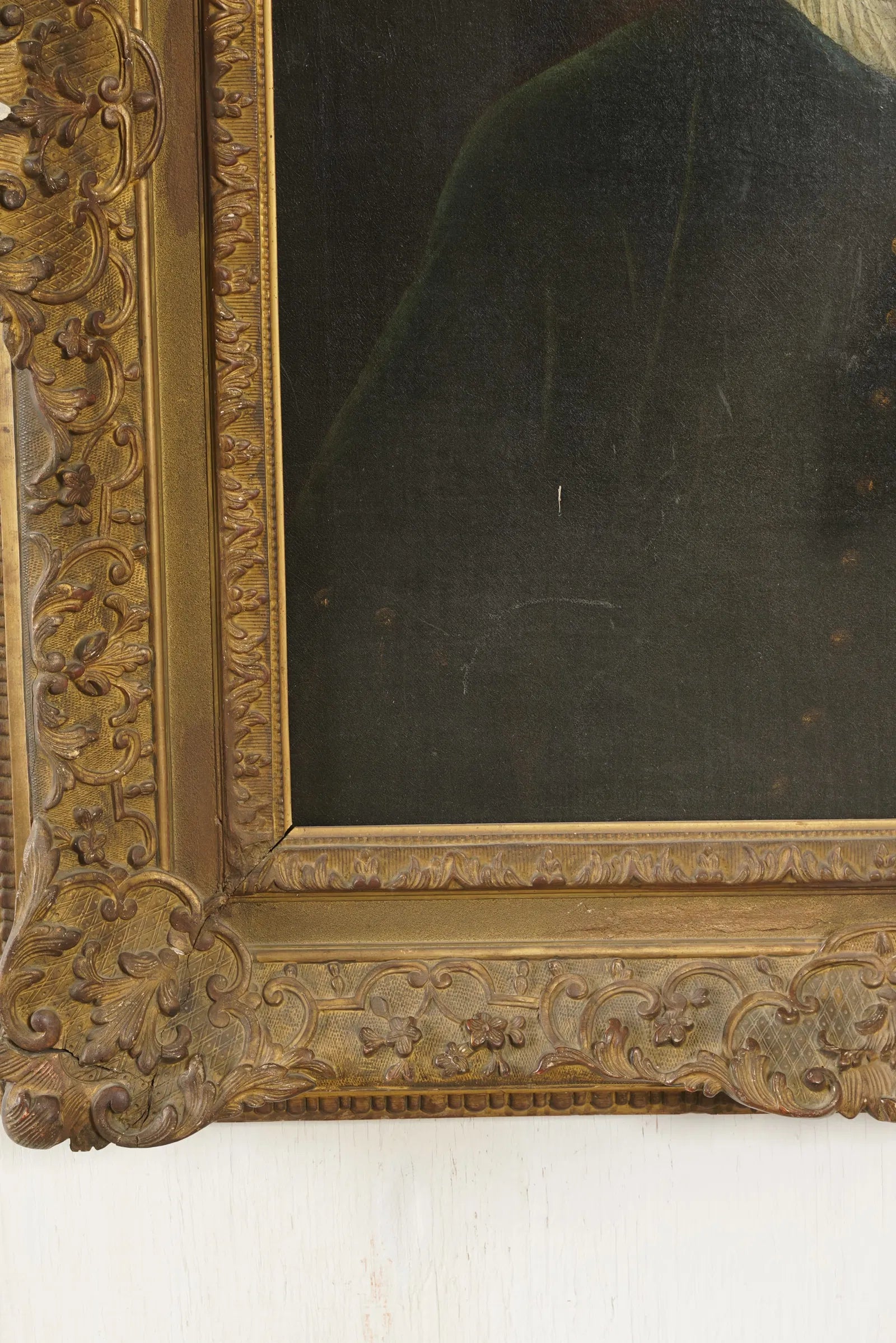 AW946: Antique French Portrait of a Fine Gentleman Oil on Canvas Painting Late 18th Century