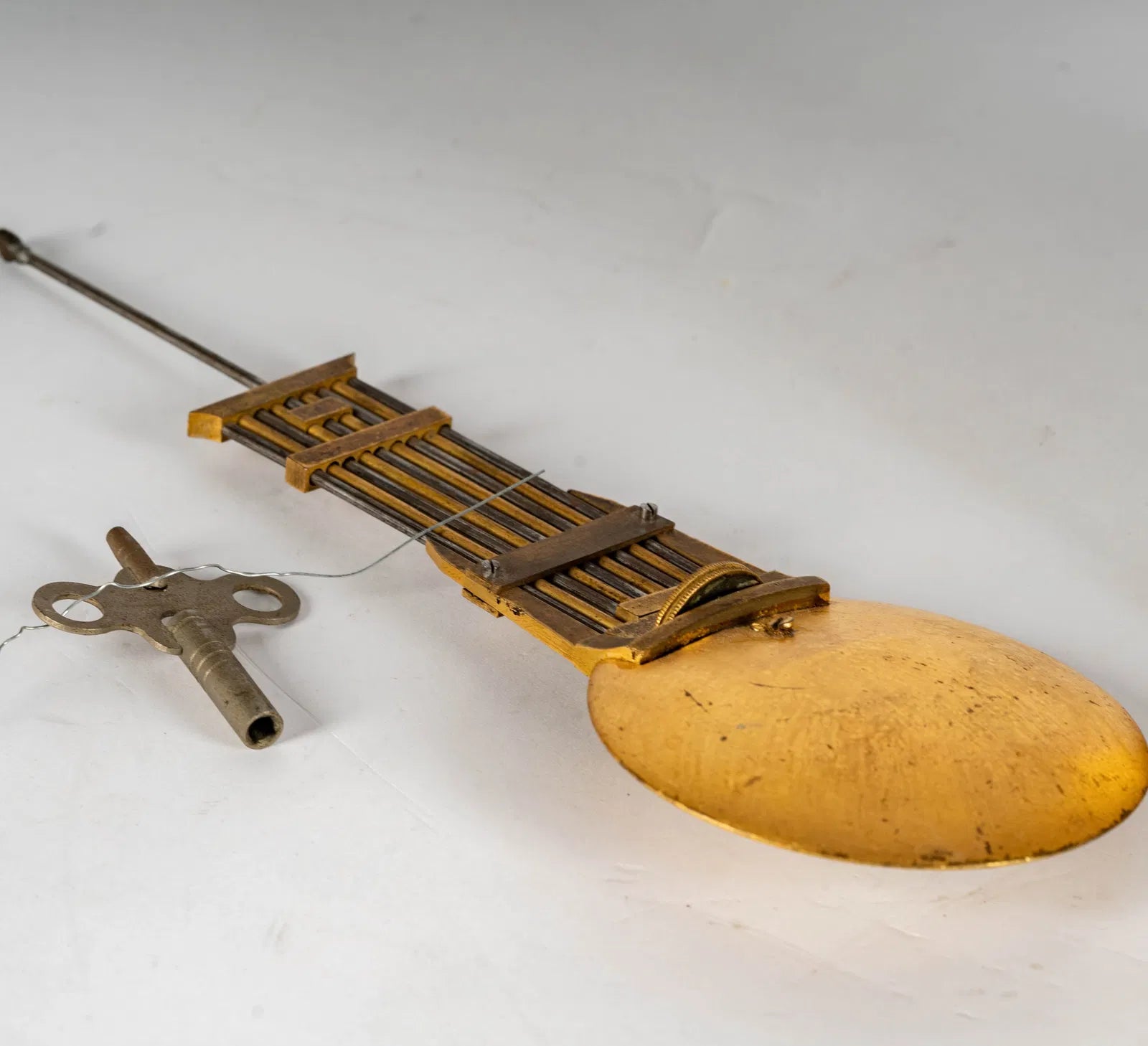 TK2-015: French Charles X Fire (Mercury) Gilt Bronze Portico Clock Circa 1820