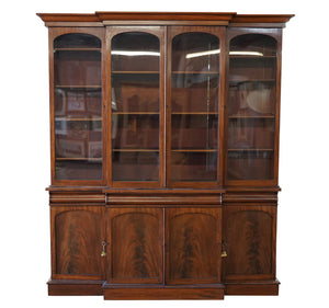 AF3-035: Antique American Victorian Mahogany Breakfront Bookcase Circa 1870's