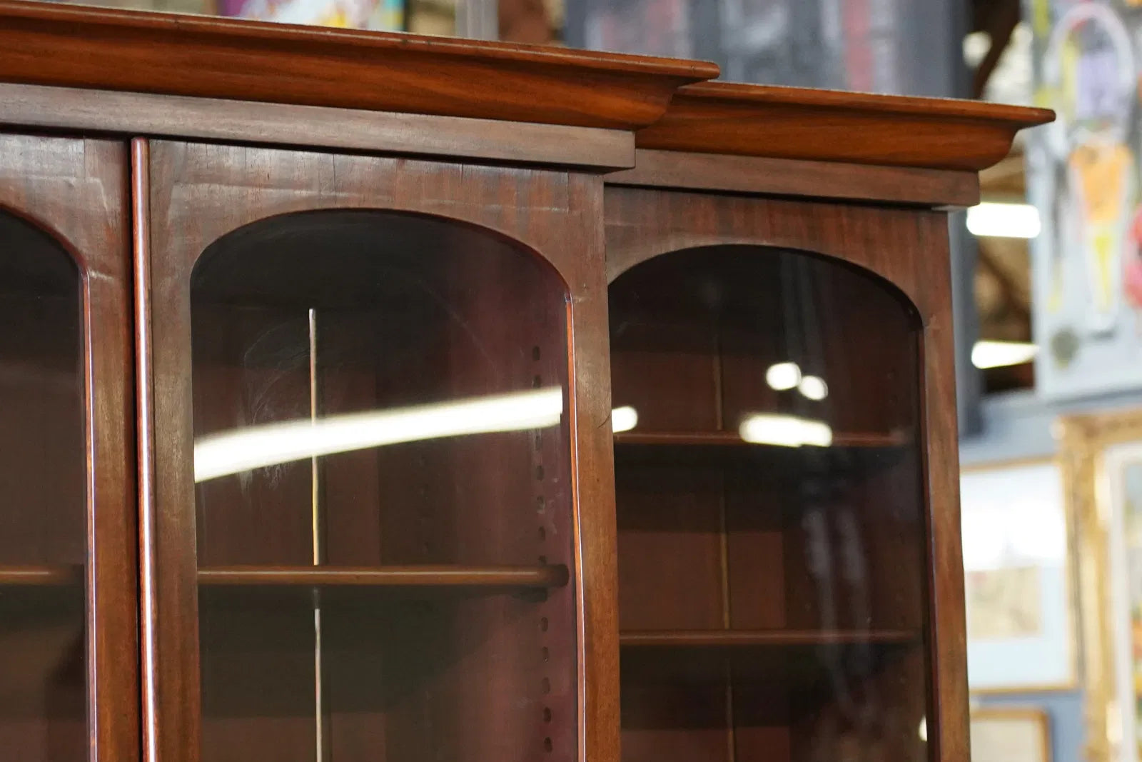 AF3-035: Antique American Victorian Mahogany Breakfront Bookcase Circa 1870's