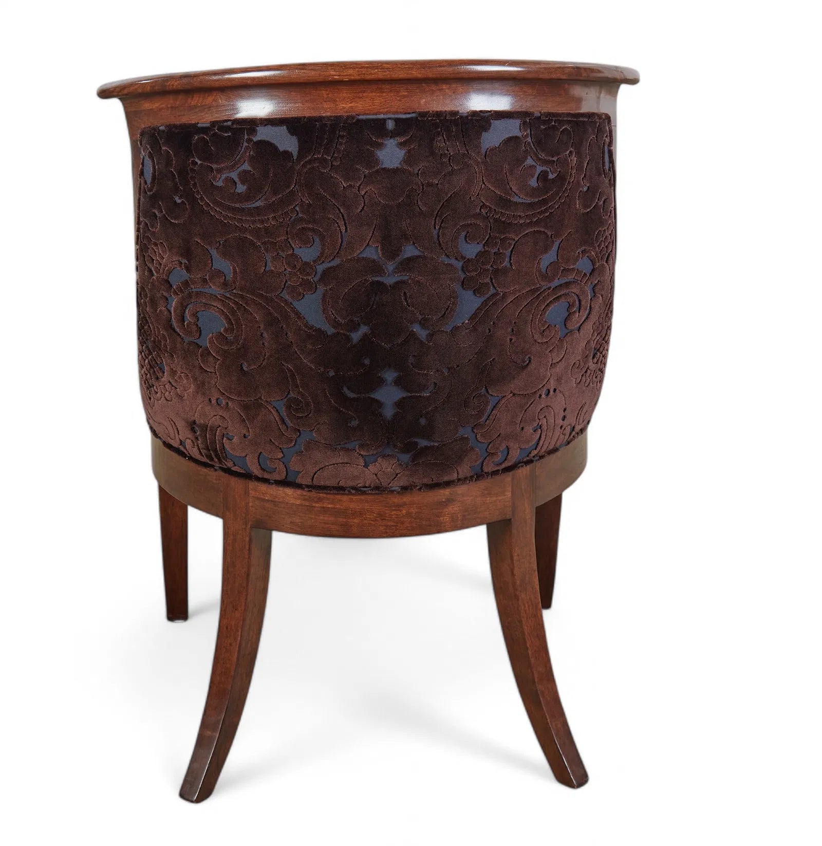 AF2-068: Vintage Set of Four French Directoire Style Upholstered Dining Chairs