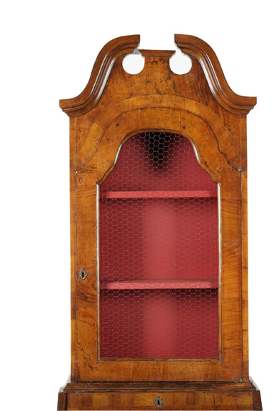 Antique Italian Marquetry Slant Front Secretary Bookcase | Work of Man