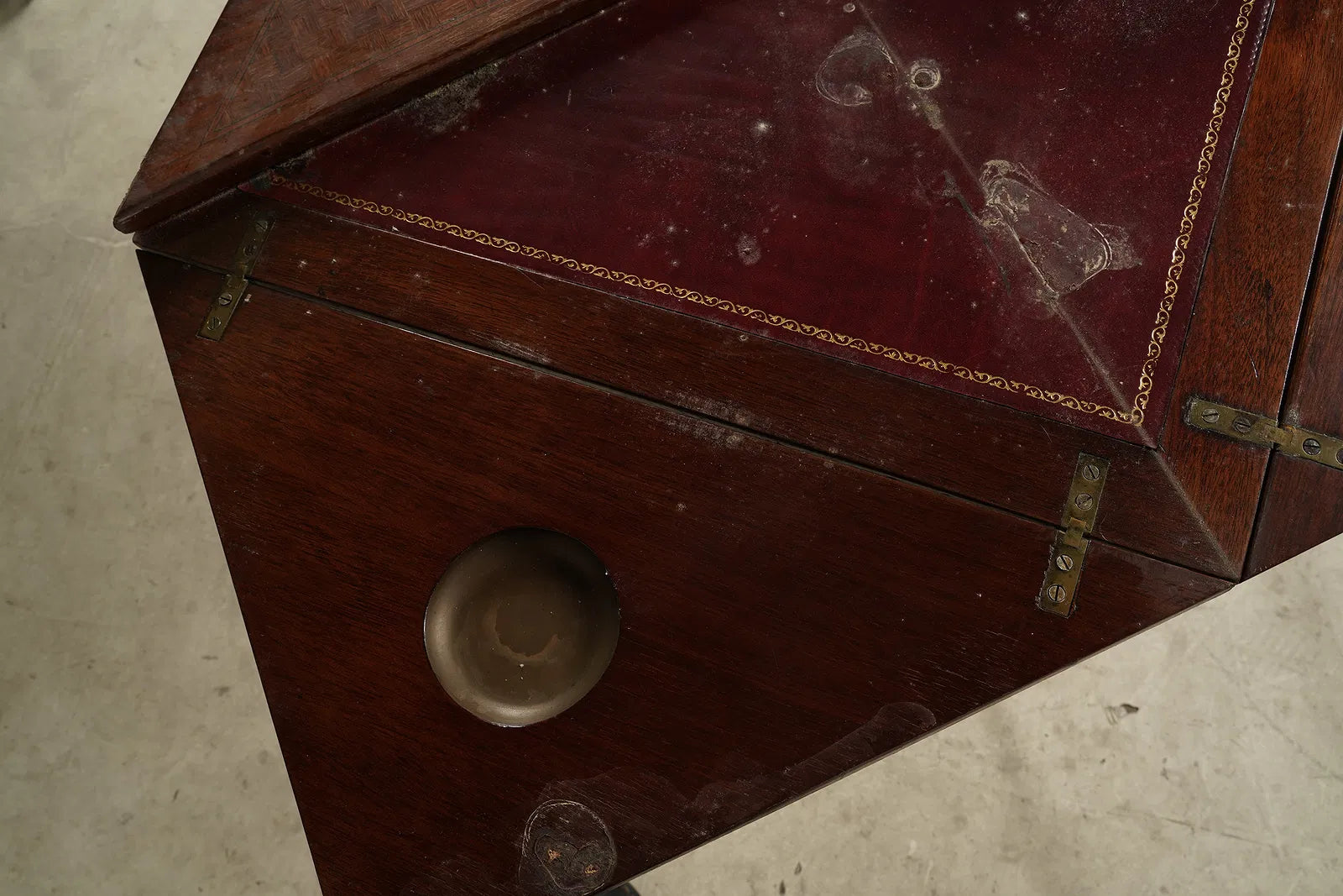 AF1-172: Antique French Directoire Parquetry Handkerchief Game Table Late 19th Century
